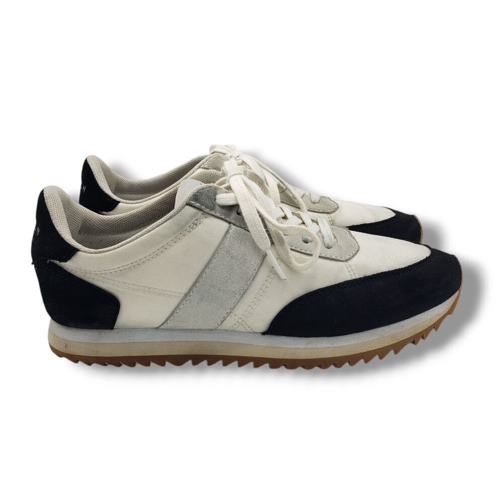 J Crew Trainers Womens 7.5 Black Colorblock‎ Suede Retro Sneakers BA972